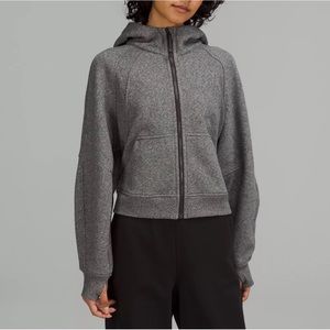 LULULEMON Scuba Oversized Full Zip in Heathered Speckled Black